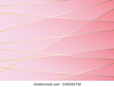 Abstract polygonal pattern luxury golden line with pink template background.Vector background can be used in cover design, book design, poster, cd cover, flyer, website backgrounds or advertising.