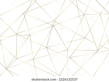 Abstract polygonal pattern luxury golden line with dark blue template background. premium style for poster, cover, print, artwork. Vector illustration