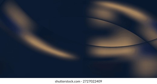 Abstractas línea dorada de lujo de patrón poligonal con fondo de Plantilla azul marino oscuro.