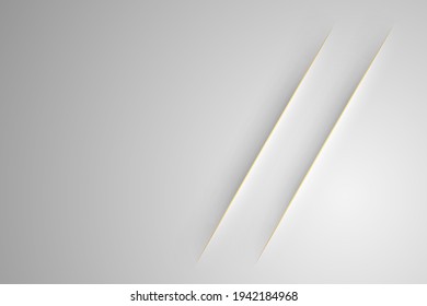 Abstract polygonal pattern luxury on white and gray background with golden lines