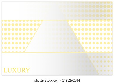 Abstract polygonal pattern luxury white with gold background