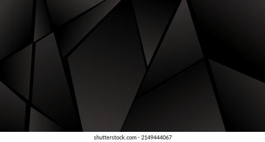 Resumen de patrón poligonal. Tonos negros. Diseño de fondo, portada, postal, banner, papel tapiz