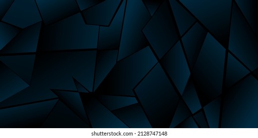 Abstract polygonal pattern. Shades of blue. Background design, cover, postcard, banner, wallpaper