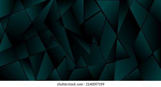 Abstract polygonal pattern. Shades of green. Background design, cover, postcard, banner, wallpaper
