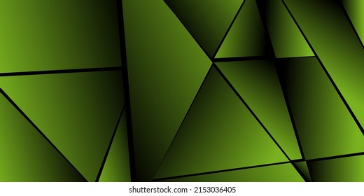 Abstract polygonal pattern. Shades of green. Background design, cover, postcard, banner, wallpaper