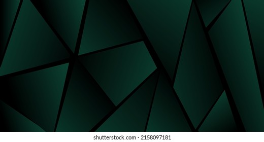 Abstract polygonal pattern. Shades of green. Background design, cover, postcard, banner, wallpaper
