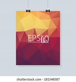 Abstract  polygonal poster design.