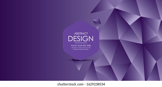 Abstract polygonal purple background design