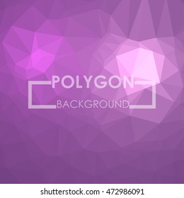 Abstract Polygonal Purple background. Vector illustration