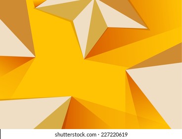 Abstract Polygonal pyramid and star background