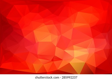 Abstract Polygonal Red Color Background. Vector Illustration