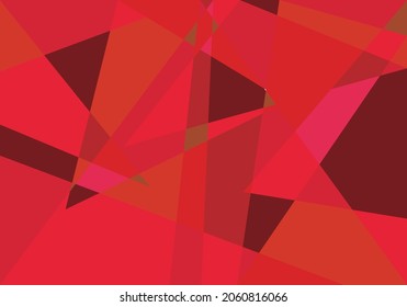 Abstract and polygonal red triangles background.
