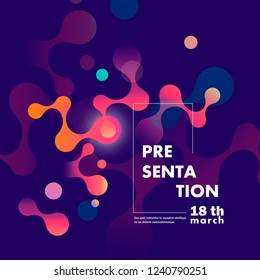 Abstract polygonal science background with connection dots and lines.