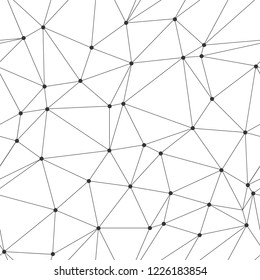Patrón poligonal abstracto sin fisuras con puntos de conexión y líneas. Fondo vectorial.