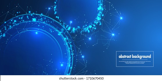 Abstract polygonal shapes. Background with connecting points and lines. Network connection concept for your design.