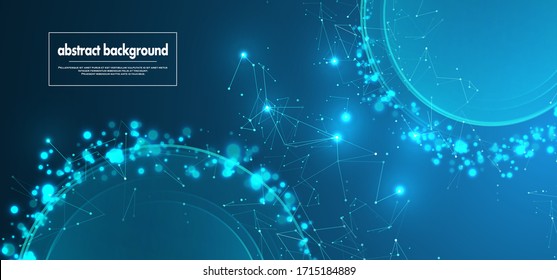 Abstract polygonal shapes. Background with connecting points and lines. Network connection concept for your design.