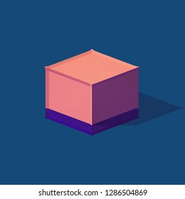 Abstract polygonal shapes in isometric