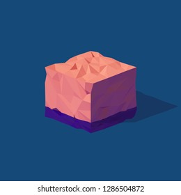 Abstract polygonal shapes in isometric
