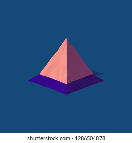 Abstract polygonal shapes in isometric
