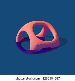 Abstract polygonal shapes in isometric
