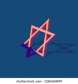 Abstract polygonal shapes in isometric