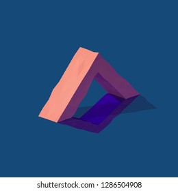Abstract polygonal shapes in isometric