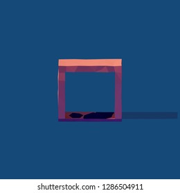 Abstract polygonal shapes in isometric