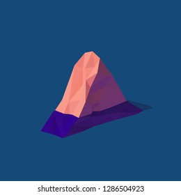 Abstract polygonal shapes in isometric