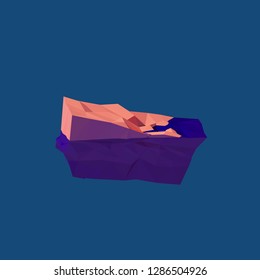 Abstract polygonal shapes in isometric