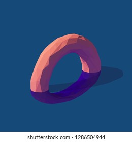 Abstract polygonal shapes in isometric