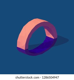 Abstract polygonal shapes in isometric
