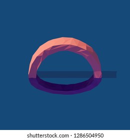 Abstract polygonal shapes in isometric