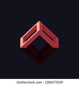 Abstract polygonal shapes in isometric