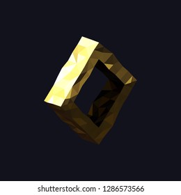 Abstract polygonal shapes in isometric