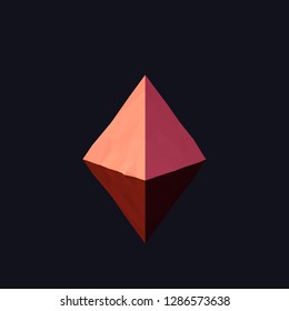 Abstract polygonal shapes in isometric