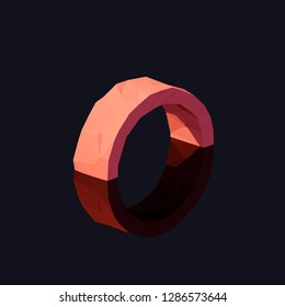 Abstract polygonal shapes in isometric