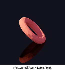 Abstract polygonal shapes in isometric