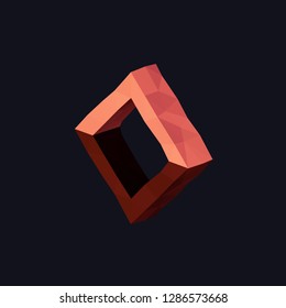 Abstract polygonal shapes in isometric