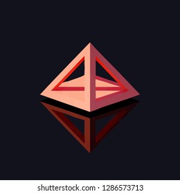 Abstract polygonal shapes in isometric