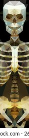 Abstract polygonal skeleton. low poly illustration. Creative poster