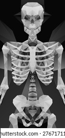 Abstract polygonal skeleton. low poly illustration. Creative poster