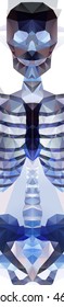 Abstract polygonal skeleton. low poly illustration. Creative poster
