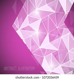 Abstract polygonal space background with connecting dots and lines