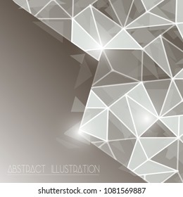 Abstract polygonal space background with connecting dots and lines