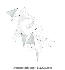 Abstract Polygonal Space Background with Connecting Dots and Lines