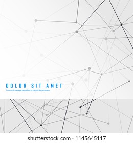 Abstract polygonal space background with connecting dots and lines.