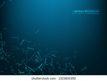 Abstract polygonal space. Background with connecting dots and lines. 