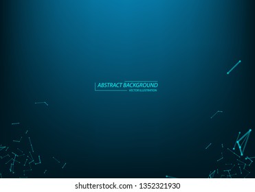 Abstract polygonal space. Background with connecting dots and lines.