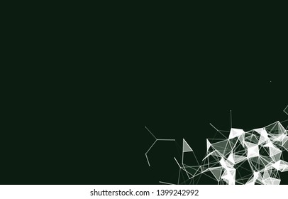 Abstract Polygonal Space Background with Connecting Dots and Lines. Vector illustration - Vector