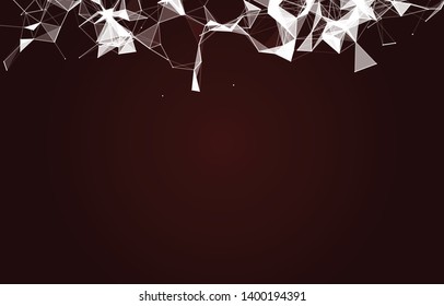 Abstract Polygonal Space Background with Connecting Dots and Lines. Vector illustration - Vector